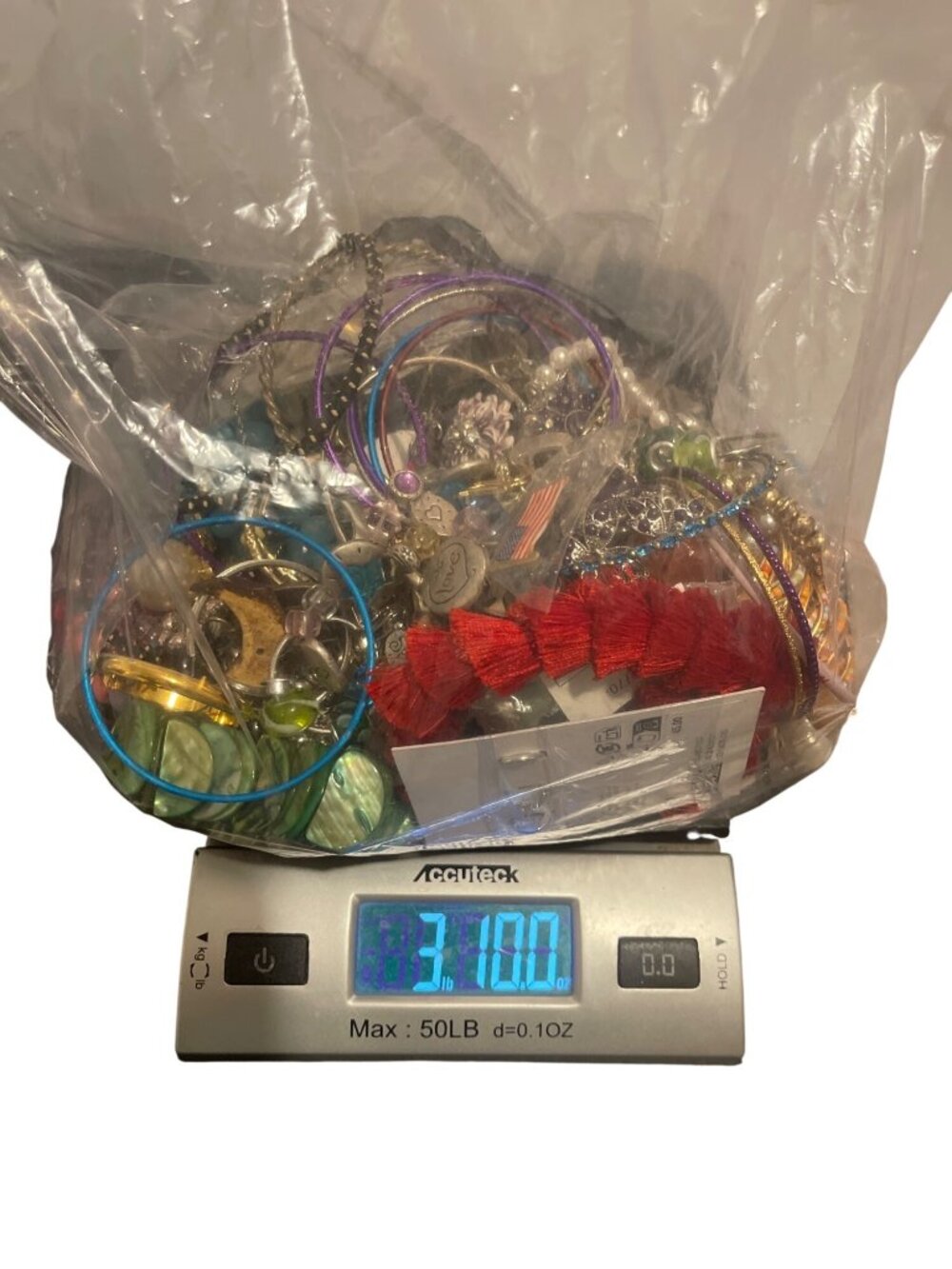 3 lbs 10 oz Craft Jewelry Lot Rhinestones Chains Beaded Repair Repurpose Resell